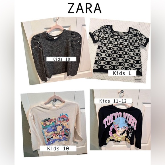 SALE!!! Zara Tops for Girls. Get all 4 tops for price of 1! - Picture 1 of 9